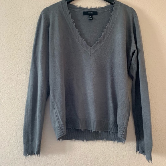 Forever 21 Tops - Distressed grey sweatshirt Forever 21 Tops - Distressed grey sweatshirt